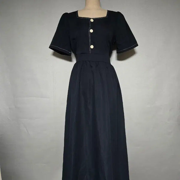 [BUNJANG] Stitch Long Dress / 스티치 롱원피스