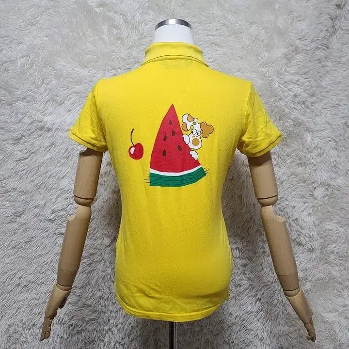 [BUNJANG] M.U. Sports Watermelon Women's Summer Performance Golf Short-Sleeve Polo Shirt / 엠유스포츠 정품 수박 여자 여름용 여성 기능성 골프 카라넥 반팔티셔츠55