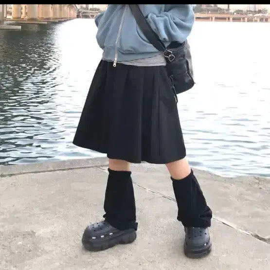 [BUNJANG] O&N Momo Midi Skirt Black / 에이블리 오엔엔 모모 미디 스커트 블랙