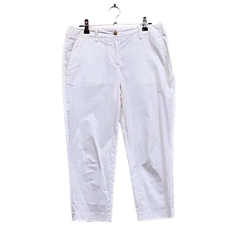 [BUNJANG] Hazzys Women's Minimal Tapered Fit 7/8 Length Pants White / 헤지스 여성 미니멀 테이퍼드핏 7부바지 29 화이트 43494