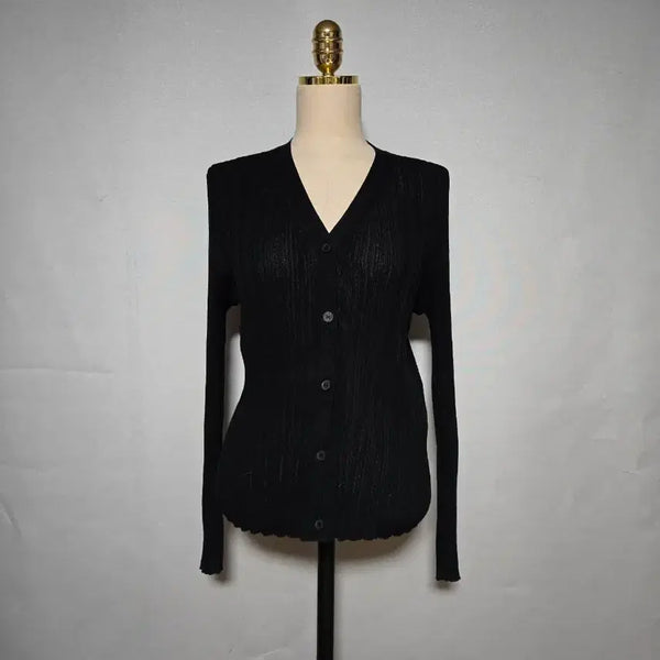 [BUNJANG] Summer Knit Cardigan Black / 새상품 여름 가디건 블랙