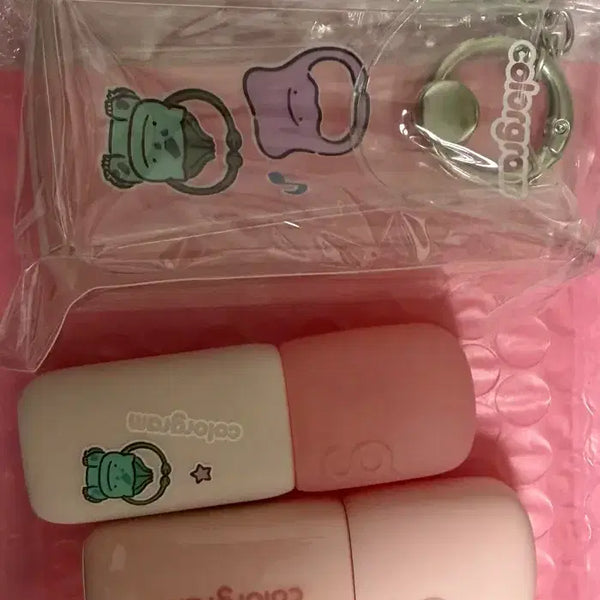 [BUNJANG] Colorgram Cool Nudy Strawberry Mello Bundle Set / (일괄)컬러그램 쿨누디 딸기멜로 포켓몬