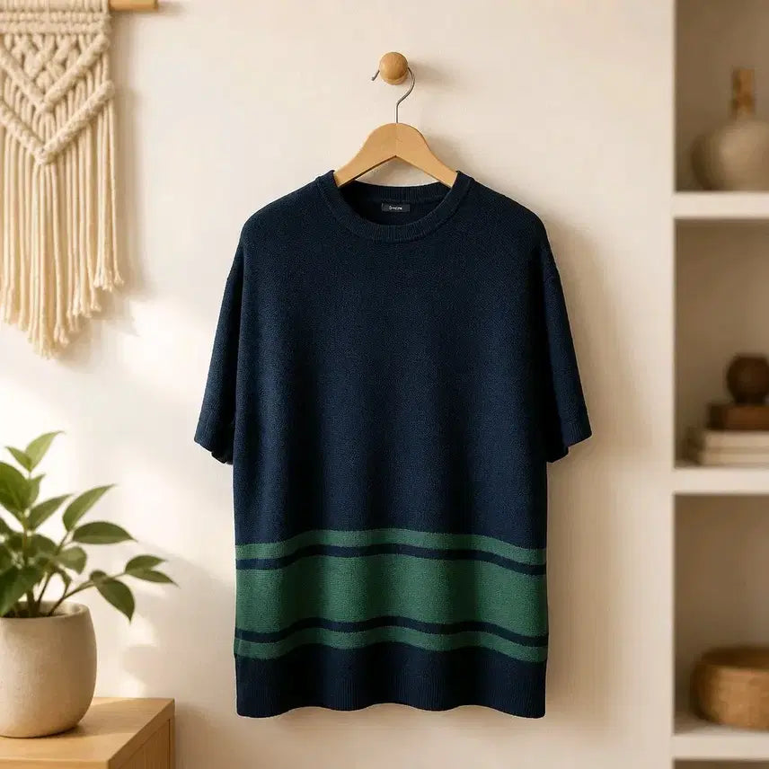 [BUNJANG] System 2022 Short-Sleeve Knit T-Shirt Size 100 / 한섬 시스템 2022  반팔 니트 티셔츠 100사이즈