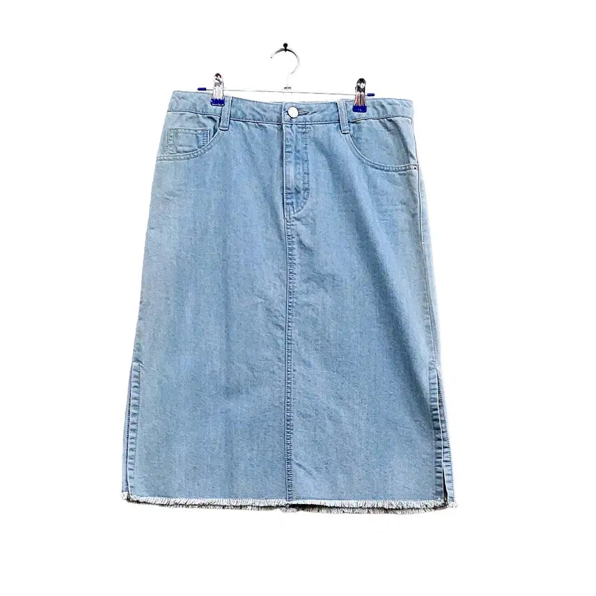 [BUNJANG] She's Miss A-Line Long Denim Skirt (Light Blue, Size 29) / 쉬즈미스 여성 꾸안꾸 A라인스커트 롱데님스커트 29 연청 43162