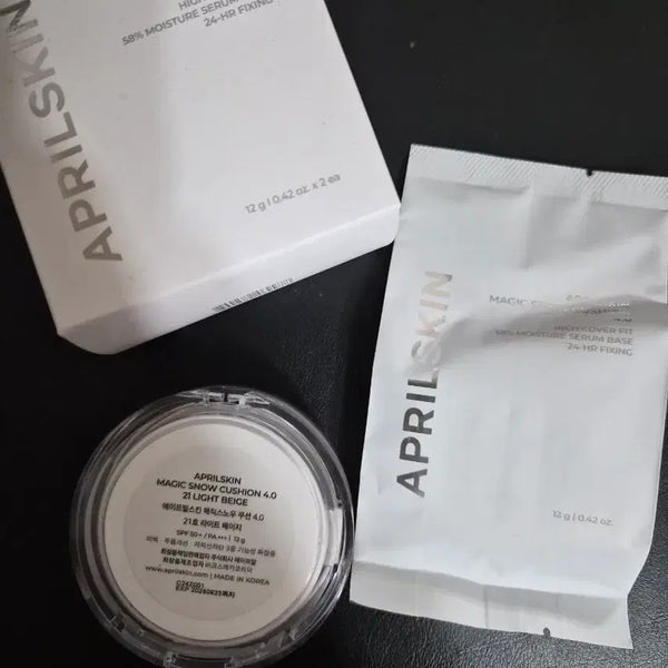 [BUNJANG] April Skin Magic Snow Cushion 4.0 Light Beige (21) / 에이프릴스킨 매직스노우쿠션  21호 라이트 베이지