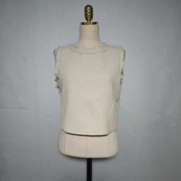 [BUNJANG] Fringed Vest Beige / 프린지 베스트 베이지