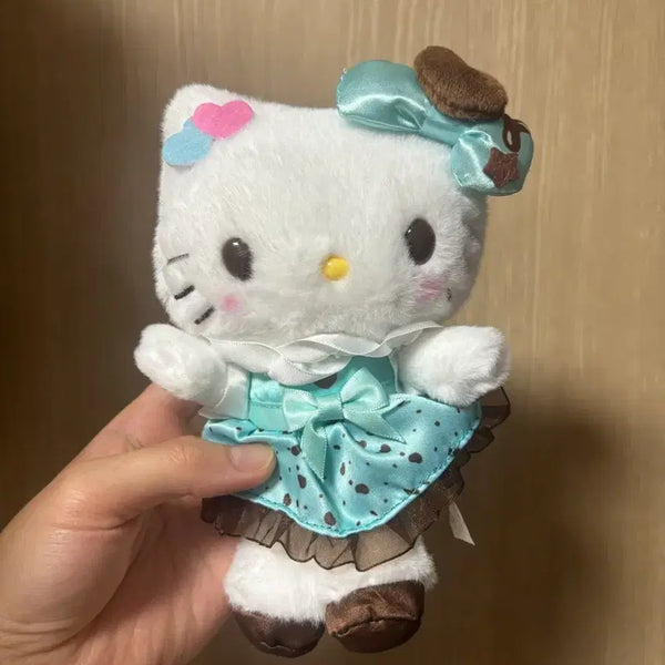 [BUNJANG] Hello Kitty Mint Chocolate Plush + Tile Sticker Set / 헬로키티 민트초코 인형+타일스티커