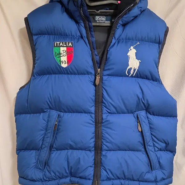 [BUNJANG] Polo Ralph Lauren Big Pony Hooded Down Vest XL / 폴로 랄프로렌 빅포니 후드 다운 베스트 XL