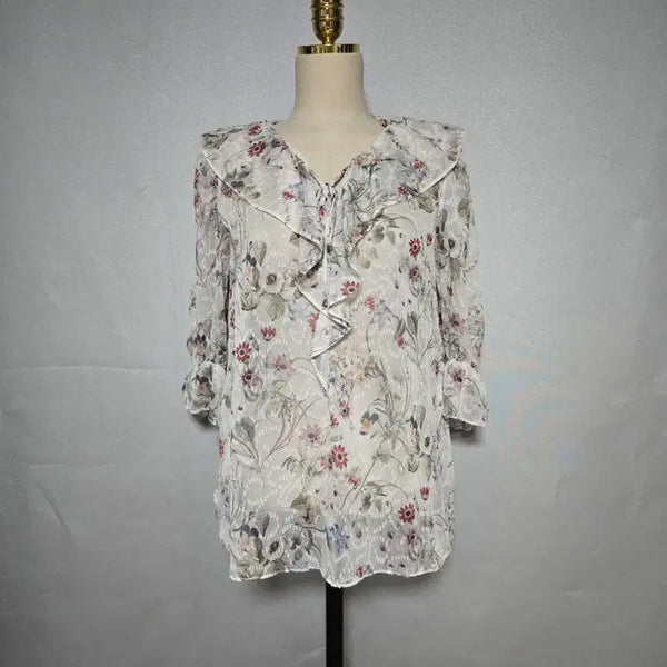 [BUNJANG] ON&ON Popcorn Blouse 7/10 Sleeve / 온앤온 블라우스