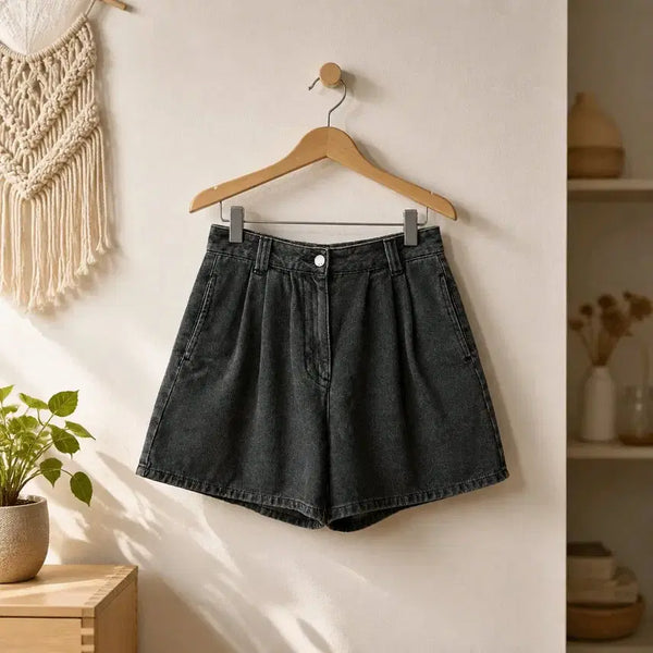[BUNJANG] Athé Vanessa Bruno 2024 Grey Wash Denim Half Pants Size 36 / 아떼 바네사브루노 2024 데님 하프 팬츠 36사이즈