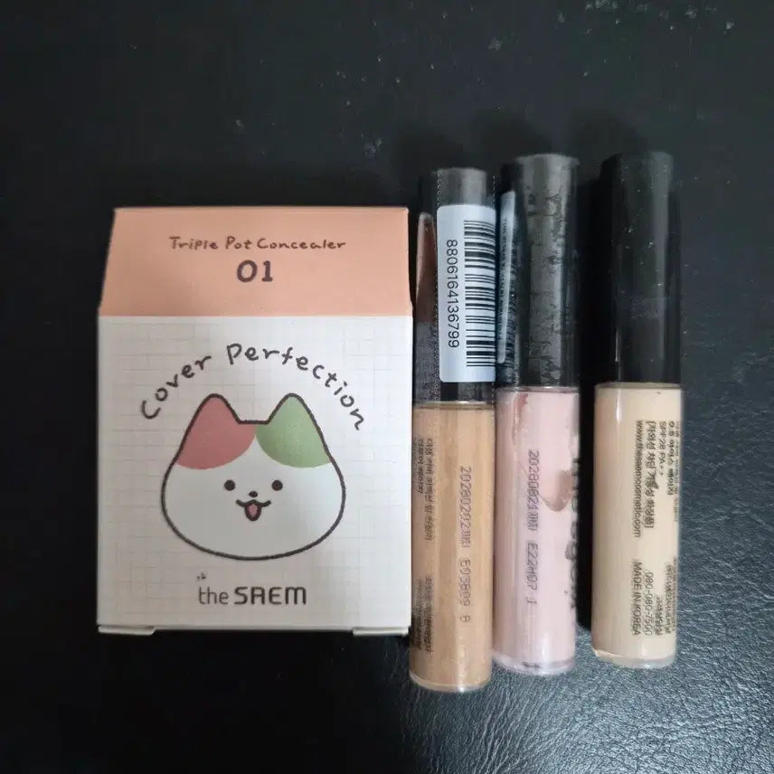[BUNJANG] The Saem Triple Pot Concealer Limited Edition Sealed / 미개봉 일괄 더샘 트리플팟 컨실러 1호 + 3가지