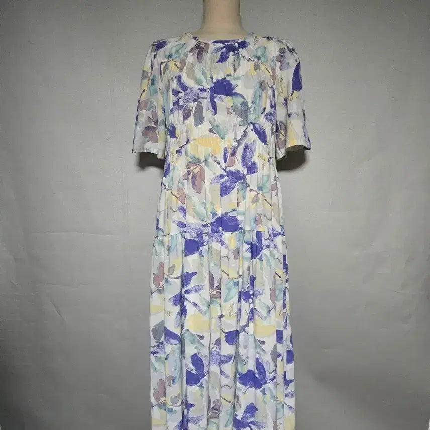 [BUNJANG] Ocean Blue Banding Long Dress / 오션 배닁 롱원피스