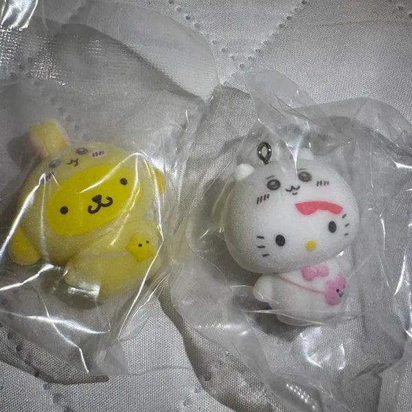 [BUNJANG] Sanrio x Chiikawa Collaboration Kitty & Pompompurin Keychain Bundle Set / 산리오X치이카와 콜라보 키티 폼폼푸린 일괄