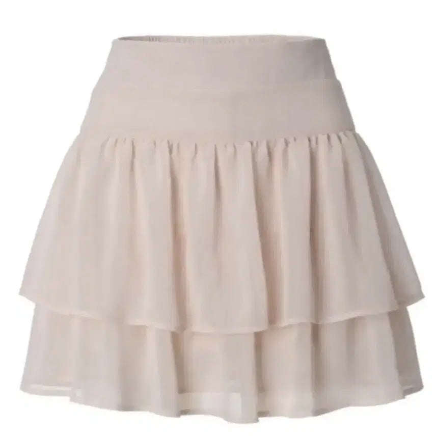 [BUNJANG] 3Times Swan Chiffon Skirt Pink S / 쓰리타임즈 스완 쉬폰 스커트 핑크 s