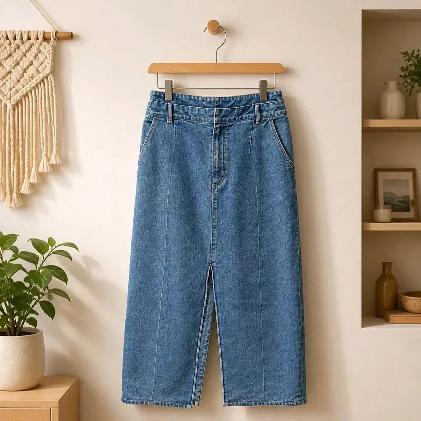 [BUNJANG] Rito Light Blue Denim Long Skirt / 리토(Rito)  데님 롱스커트 36사이즈