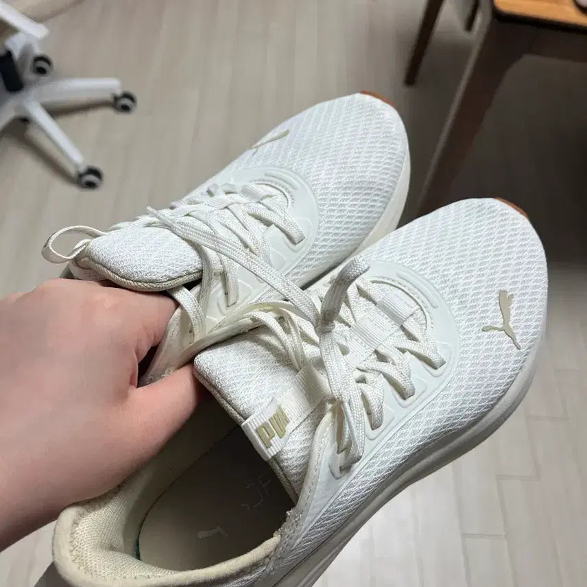 [BUNJANG] Puma Running Shoes White 250 / (거의 새거-1회착용) 퓨마 런닝화 화이트 250