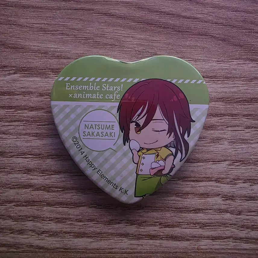 [BUNJANG] Ensemble Stars! Sakasaki Natsume Animate Cafe Heart Can Badge / 앙상블스타즈 사카사키 나츠메 애니메이트 카페 하트 캔뱃지