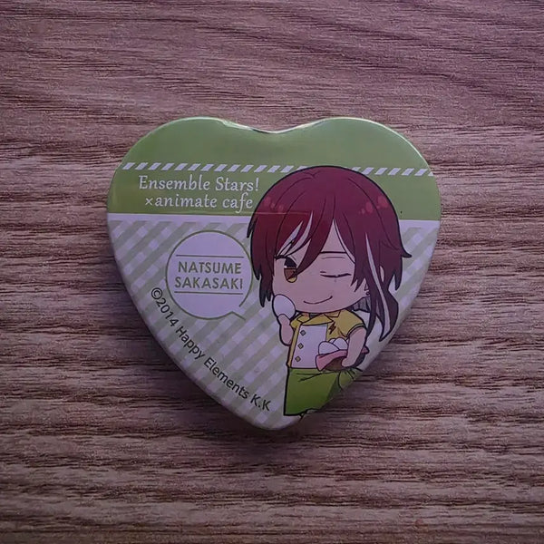 [BUNJANG] Ensemble Stars! Sakasaki Natsume Animate Cafe Heart Can Badge / 앙상블스타즈 사카사키 나츠메 애니메이트 카페 하트 캔뱃지