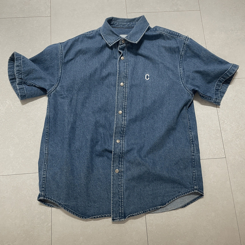 [BUNJANG] Covernat Denim Short Shirt / (급처) 커버낫 데님 숏셔츠