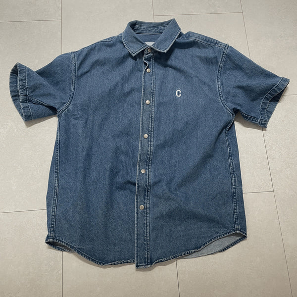 [BUNJANG] Covernat Denim Short Shirt / (급처) 커버낫 데님 숏셔츠