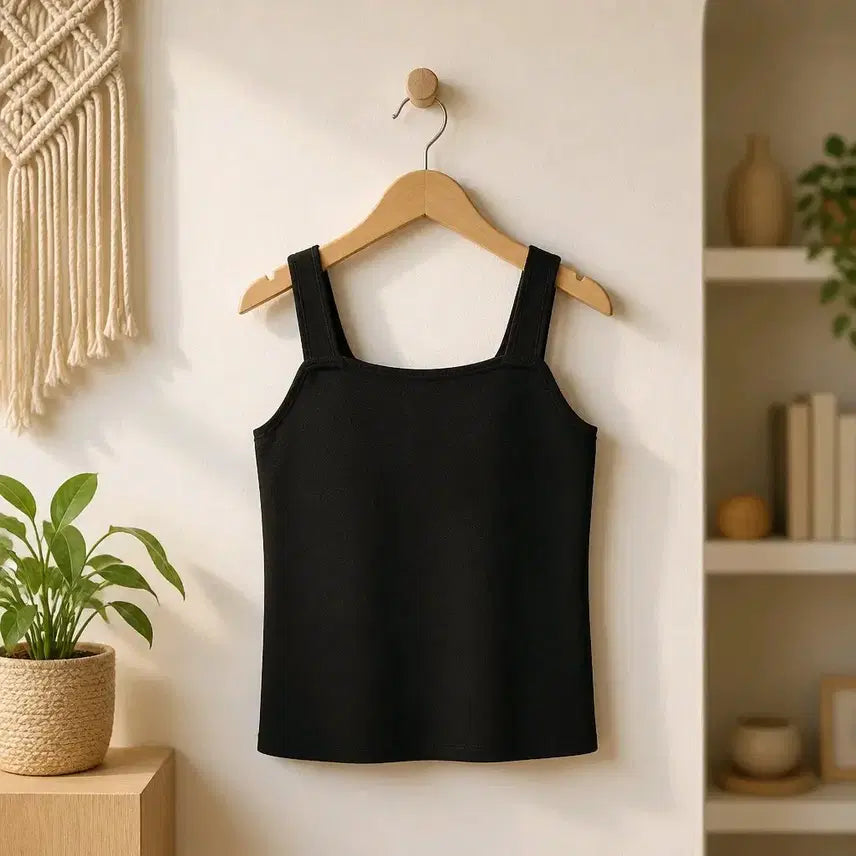 [BUNJANG] The Cashmere 2022 Square Neck Knit Sleeveless Top Size 85 / 한섬 더캐시미어 2022 스퀘어넥 니트 슬리브리스  85사이즈