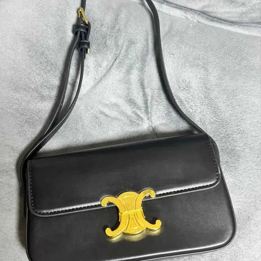 [BUNJANG] Cell Shoulder Bag Black Leather / 셀 숄더백