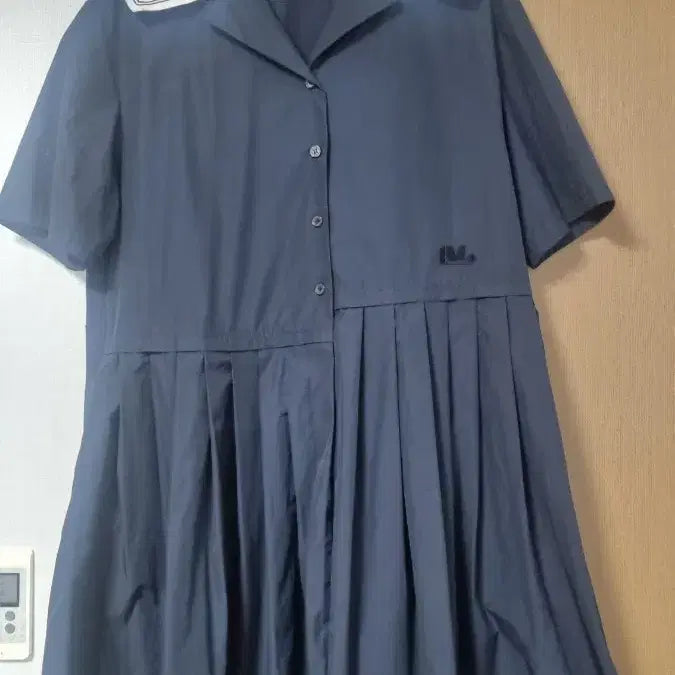 [BUNJANG] Lucky March Sailor Pleats Dress Navy / 럭키마르쉐 세일러원피스  프리