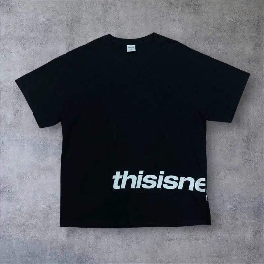 [BUNJANG] Thisisneverthat Spellout Logo Black T-Shirt XL / 디스이즈네버댓 스펠아웃 로고 블랙 반팔티