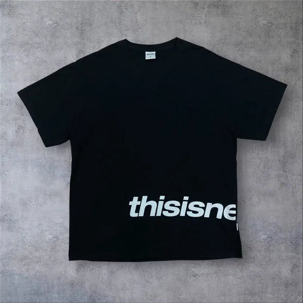 [BUNJANG] Thisisneverthat Spellout Logo Black T-Shirt XL / 디스이즈네버댓 스펠아웃 로고 블랙 반팔티
