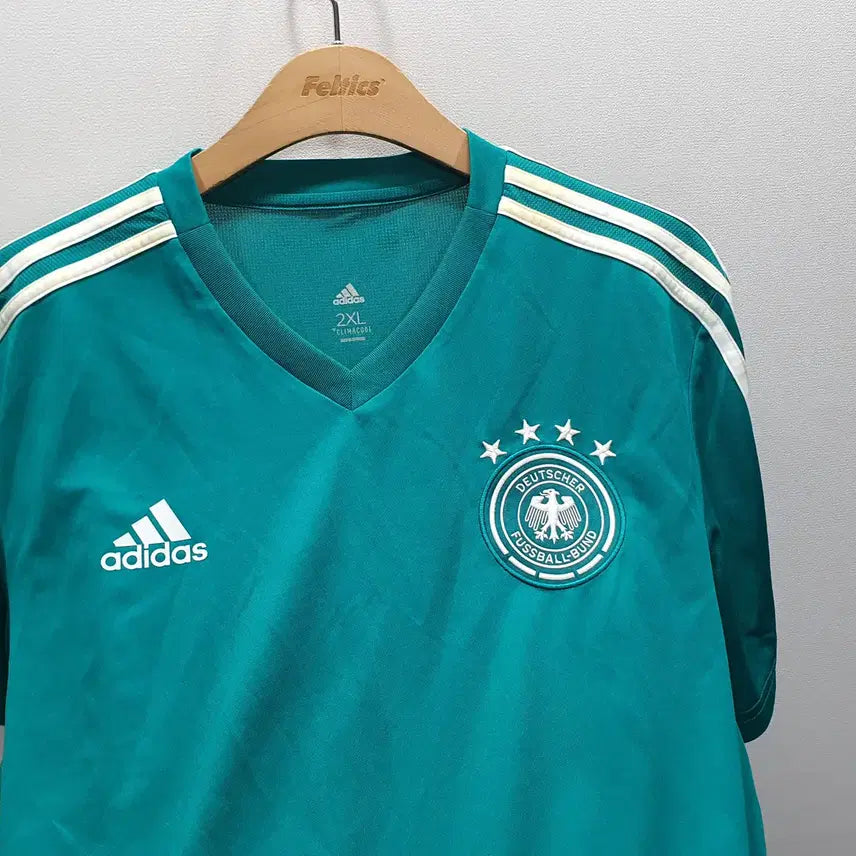 [BUNJANG] Adidas Germany National Football Team T-Shirt / 2018 아디다스 독일 축구 국가대표 반팔 2XL (가로57 세로73)