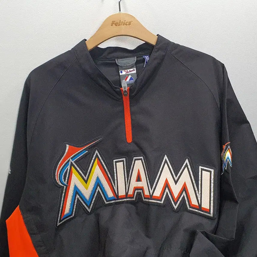 [BUNJANG] Majestic Miami Marlins Batting Jersey (Size M) / 마제스틱 마이애미 배팅져지 M사이즈 (가로61 앞74 뒤84) 105정도