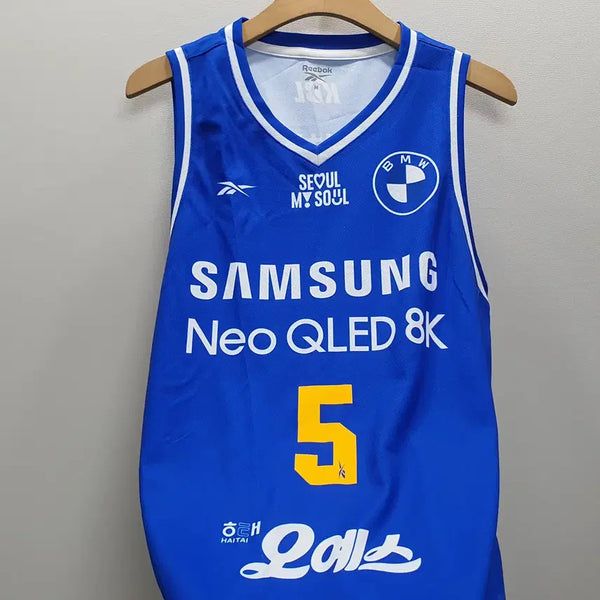 [BUNJANG] Reebok Seoul Samsung Thunders Lee Won-seok Jersey (Size M) / 리복 서울삼성썬더스 이원석 유니폼 M사이즈 (가로54 세로76)