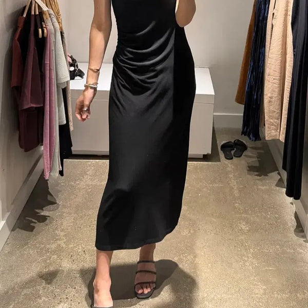 [BUNJANG] Vince Modal Shirring Dress Black M / 빈스 모달 셔링 원피스