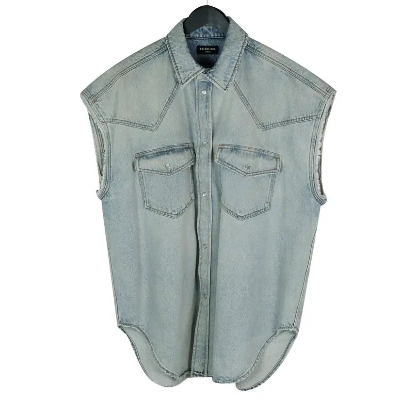 [BUNJANG] Balenciaga Denim Vest M / M115발렌시아가 데님 베스트 조끼