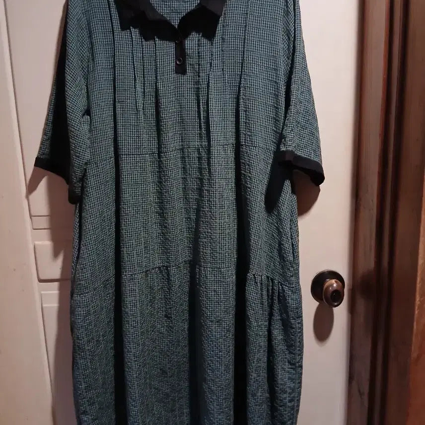 [BUNJANG] Check Pattern Shirt Dress / 체크 패턴 셔츠형 원피스 (새상품