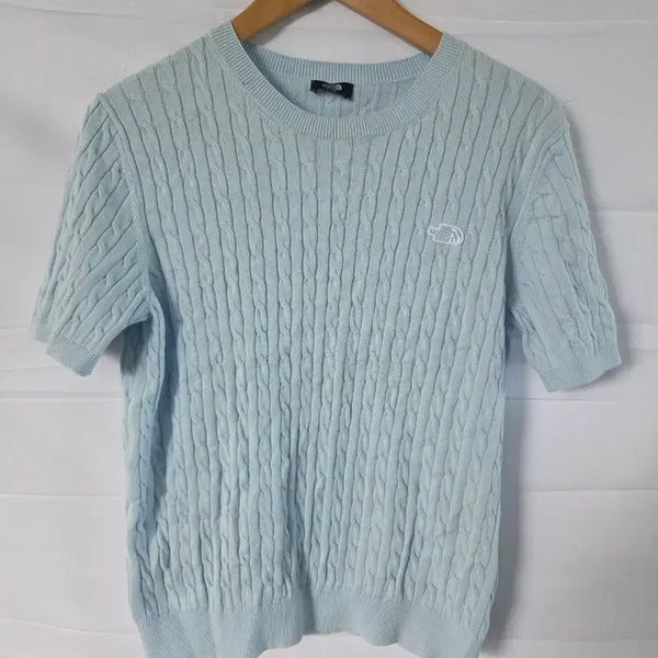 [BUNJANG] The North Face Cable Knit Short Sleeve / 노스페이스 케이블 니트 반팔