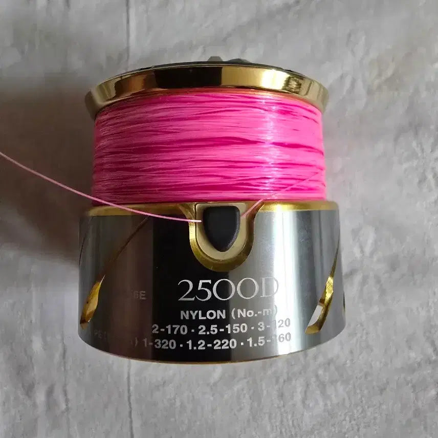 [BUNJANG] Shimano Technium 2500 Spool with Pink Nylon Line / 시마노 테크늄 2500스플