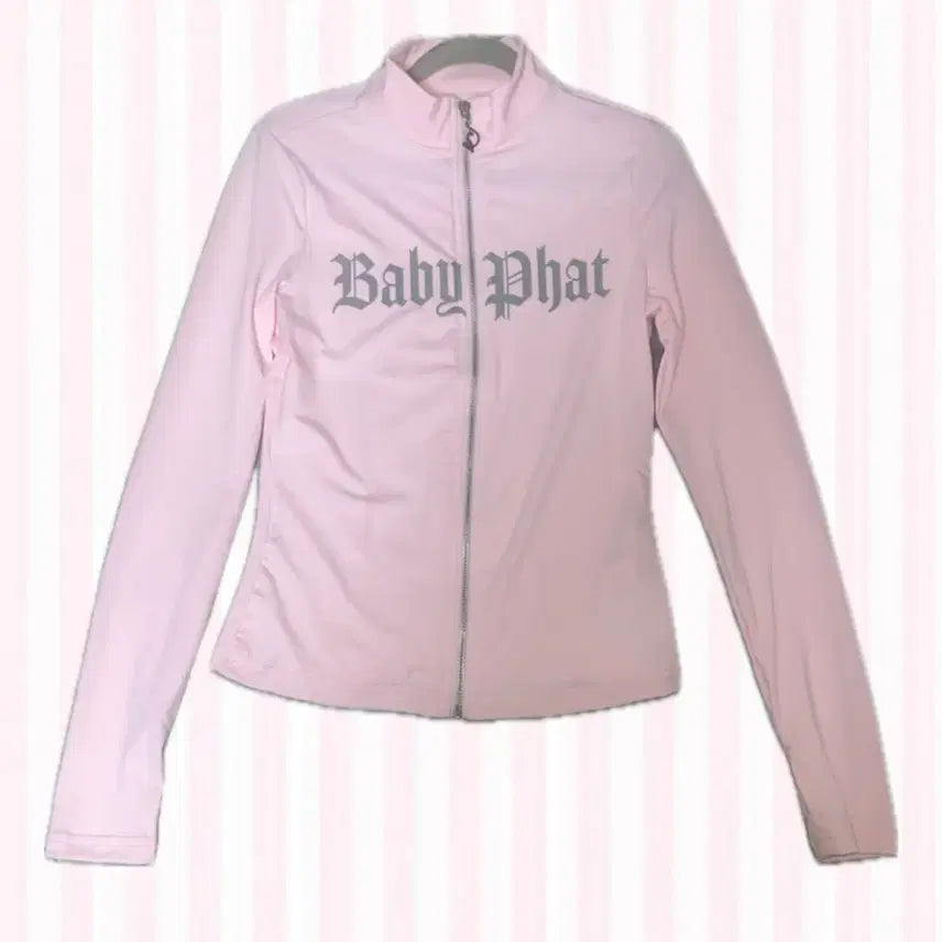 [BUNJANG] Babyphat Pink Glitter Logo Wing Print Y2K Jacket / BABYPHAT 베이비팻 핑크 상의 자켓 갸루 y2k