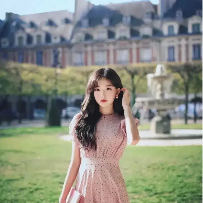 [BUNJANG] Milkcocoa Pink Heart Dot One-Piece Dress / 밀크코코아 핑크 하트 도트 원피스
