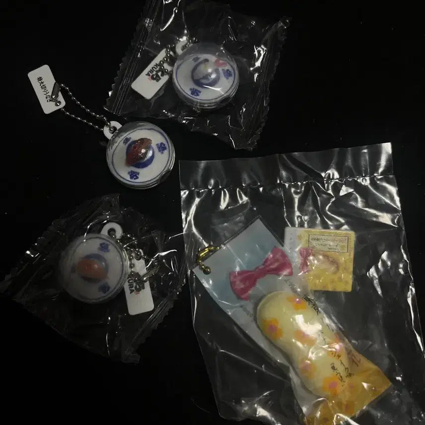 [BUNJANG] Sushi & Banana Bread Charm Set / 일본 바나나빵 연어초밥 새우초밥 장어초밥 키링
