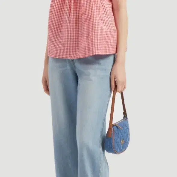 [BUNJANG] Lucky Chouette Check Blouse / 럭키슈에뜨 체크 블라우스 (36)