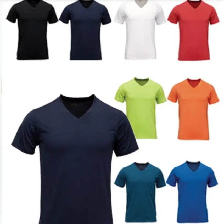[BUNJANG] Coolon Performance V-Neck Short Sleeve T-Shirt (3XL, Melange Gray) / 반팔(3XL) 냉감/기능성 티셔츠 (새상품)