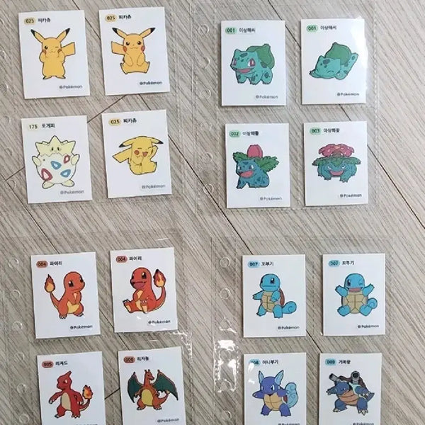[BUNJANG] Pokemon Stickers (Tti-bbu-ssil) 114 pcs Bundle Set / 포켓몬 띠부씰 114장 일괄판매