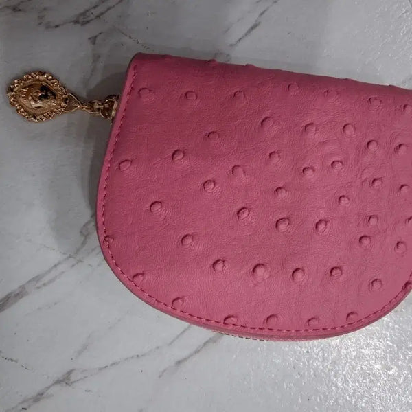 [BUNJANG] Ostrich Pattern Card Holder / 핑크색 타조 카드지갑