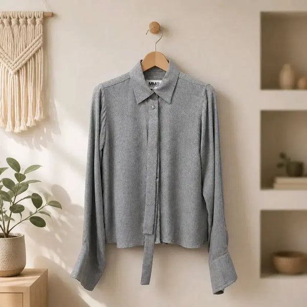 [BUNJANG] MM6 Maison Margiela Hidden Button Rayon Shirt / MM6 메종마르지엘라 히든 버튼 레이온 셔츠 38사이즈