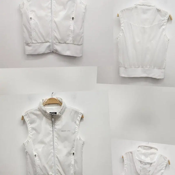 [BUNJANG] Hazzys Women's Windbreaker Vest White Size 90 / 헤지스 여성 바람막이 조끼 90사이즈