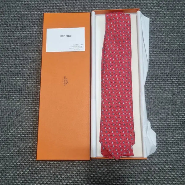 [BUNJANG] Hermès Rabbit Soccer Silk Tie / 에르메스 넥타이 래빗사커