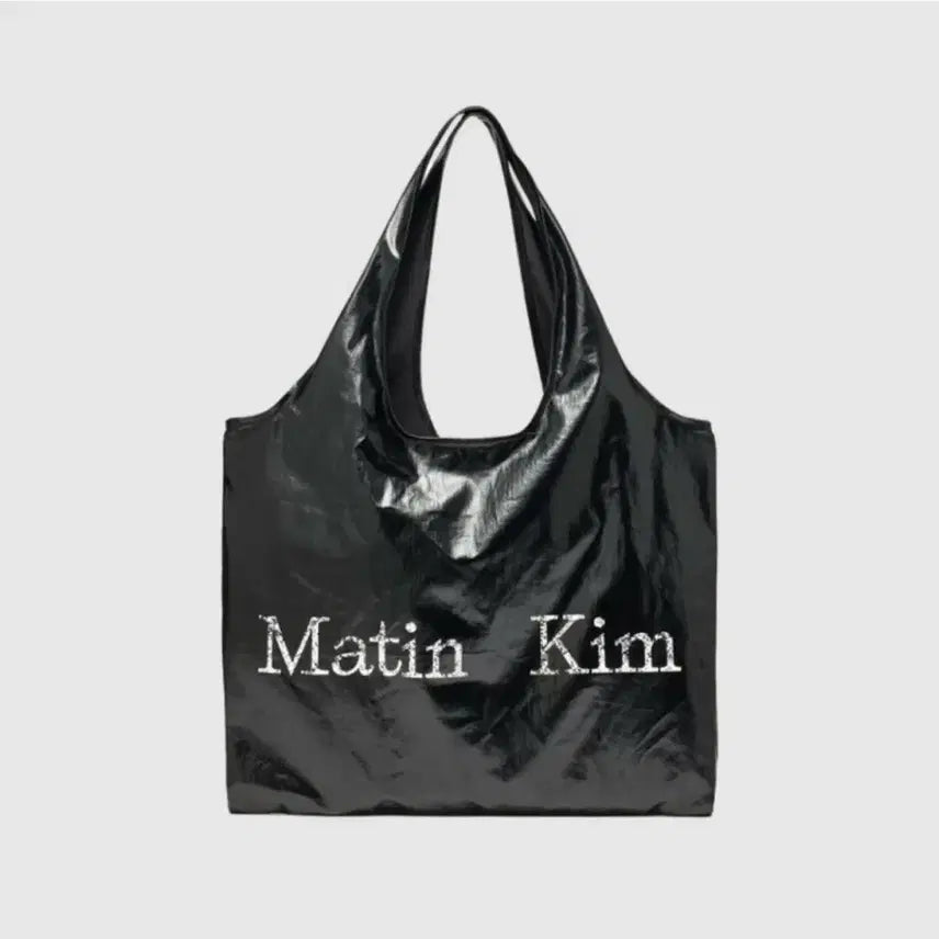 [BUNJANG] Matin Kim Cracked Logo Glossy Ecobag Shoulder Bag / 마뗑킴 크랙 로고 글로시 에코백 숄더백 가방 새상품