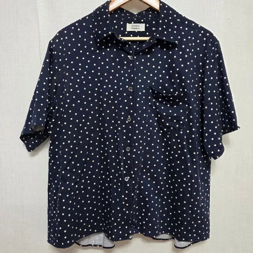[BUNJANG] Studio Tomboy Dot Short Sleeve Shirt / 스튜디오 톰보이 도트 반팔 셔츠