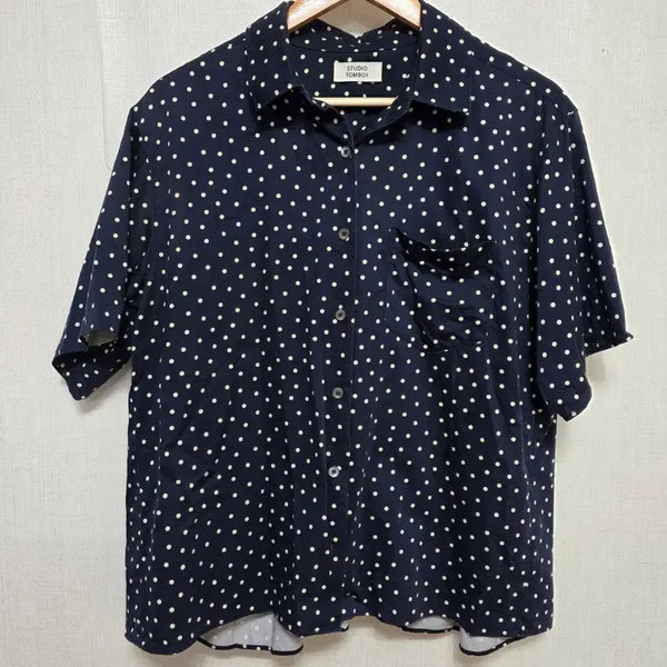 [BUNJANG] Studio Tomboy Dot Short Sleeve Shirt / 스튜디오 톰보이 도트 반팔 셔츠